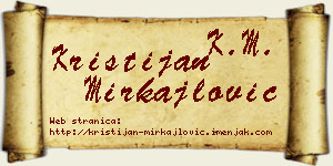 Kristijan Mirkajlović vizit kartica